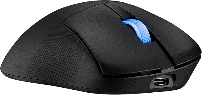 ASUS ROG Keris II Ace Wireless Gaming Mouse – Right-Handed Ergonomic, 54g, Tri-Mode Connectivity, 42K DPI, up to 107Hr Battery, PC/Mac Support - Black