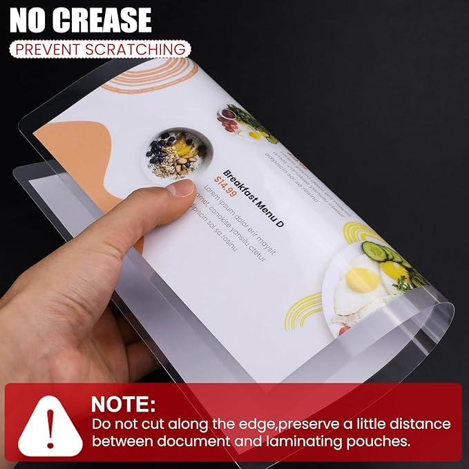CAREGY Thermal Laminating Pouches,250 Pack Laminating Sheets, 5 Mil, 9 x 11.5 Inches Lamination Sheet Paper for Laminator, Round Corner Letter Size, Office and School Supplies
