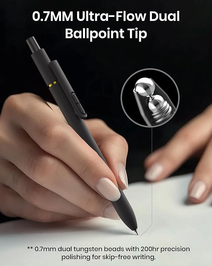 16 Pcs Gel Pens - 0.7mm Fine Point Smooth Writing Fidget Pens, Quick-Dry Long Lasting Black Ink, Office & School Supplies Men Women Student (16 Count, Black Ink)
