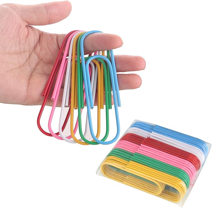 Jumbo Paper Clips,4 Inch Paper Clips Large,30-Pack Paperclips for Paperwork Ideal for Home,School and Office Use,Colored Binder Clip