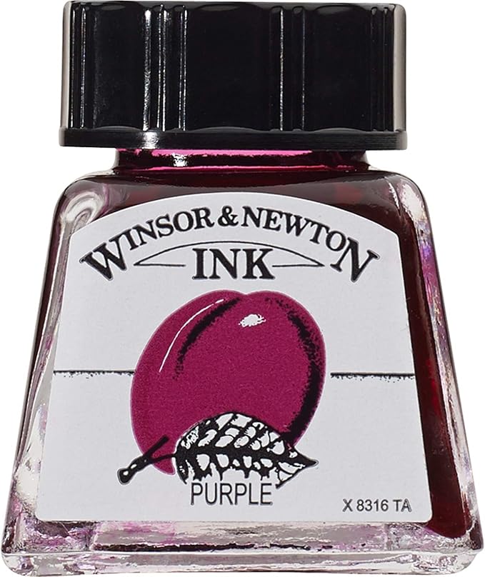 Winsor & Newton Drawing Ink, 14ml Bottle, Purple