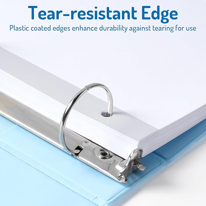 Forvencer Blank Writable Binder Dividers, 1/5 Cut Tabs, 3 Hole Punch Dividers with Reinforced Edge, Binder Dividers with Tabs, Letter Size, 6 Sets, 30 Dividers, White