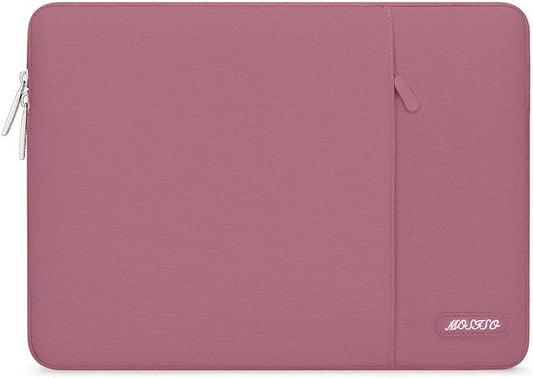 MOSISO Laptop Case 13 inch, 13 inch Laptop Sleeve Compatible with MacBook Air M4 M3 M2 M1 2025-2018 / Pro M2 M1 2025-2016, Polyester Vertical Computer Sleeve Bag with Pocket, Dusty Rose