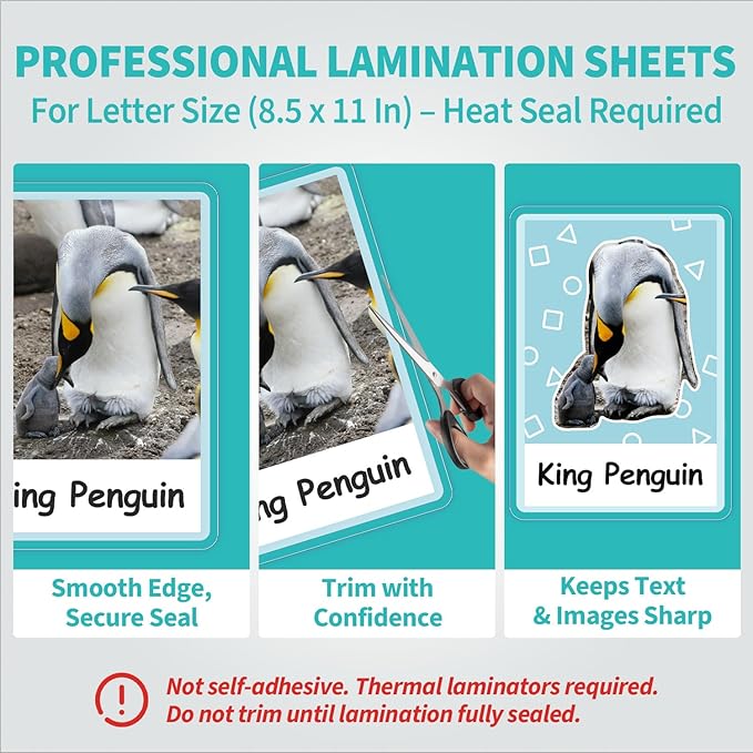 Binditek Laminating Sheets 5 Mil, Universal Fit for All Thermal Laminators, 300 Pack Thermal Laminating Pouches, Letter Size 8.5 x 11 in, Clear Glossy