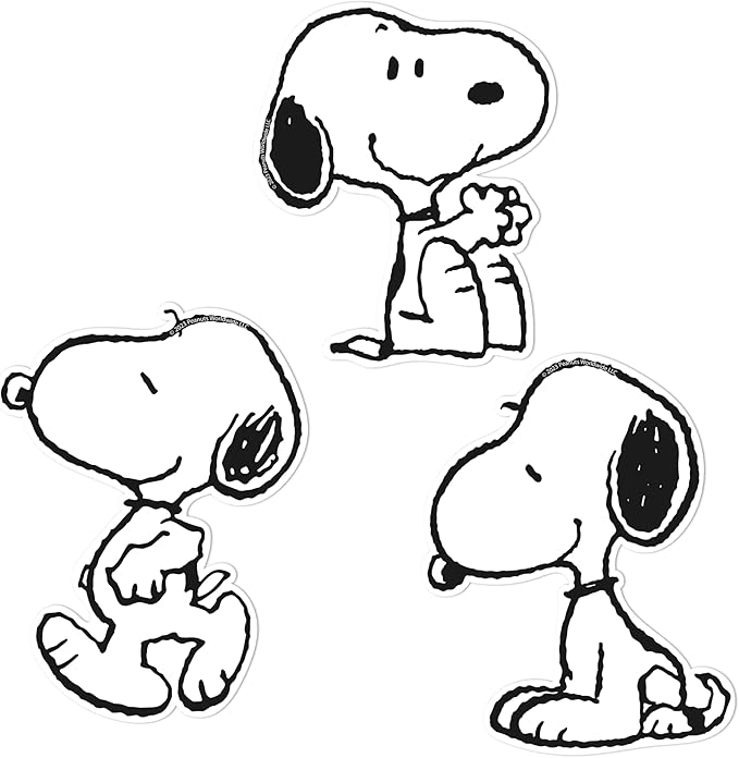 Eureka Peanuts Snoopy Paper Cut-Out Classroom Decorations for Teachers, 36 Pieces