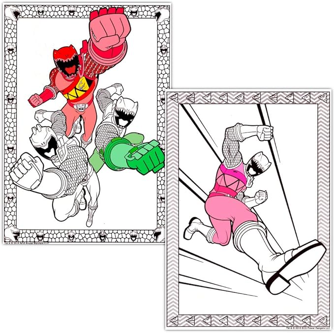 Power Rangers Coloring Book Super Set - 2 Coloring and Activity Books and Stickers