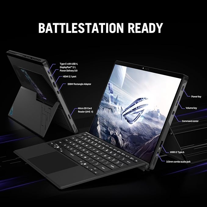 ASUS ROG Flow Z13 (2025) Gaming Laptop, 13” ROG Nebula 16:10 2.5K 180Hz/3ms, AMD Ryzen AI MAX+ 395, RDNA 3.5 Graphics, 128GB LPDDR5X 8000MHz, 1TB PCIe Gen 4 SSD, Wi-Fi 7, Win 11 Pro, GZ302EA-XS99