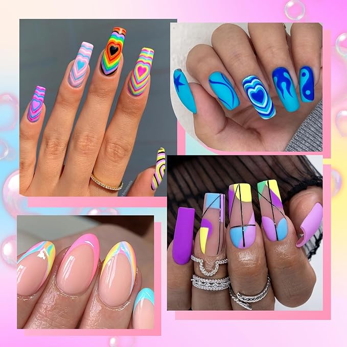 12 Colors Nail Art Pens Set，0.5 MM Nail Polish Pens Set Drawing Painting Point Liner Acrylic Painted Pen Graffiti Nail Dotting Pen Liner Brush for DIY Nail Art Beauty Adorn Manicure Tools