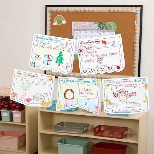 Really Good Stuff Ready to Decorate Winter Celebrations Pennant Posters - Set of 24