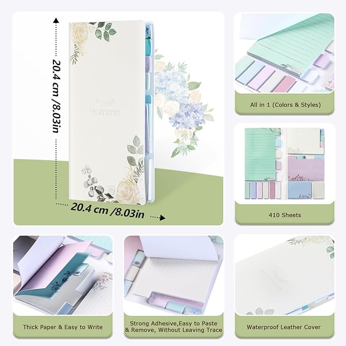 Sticky Notes Set Sticky Notes Tabs Divider Sticky Notes Planner Sticky Notes Sticky Note Dividers Tabs Book Notes Office Supplies Back to School Supplies