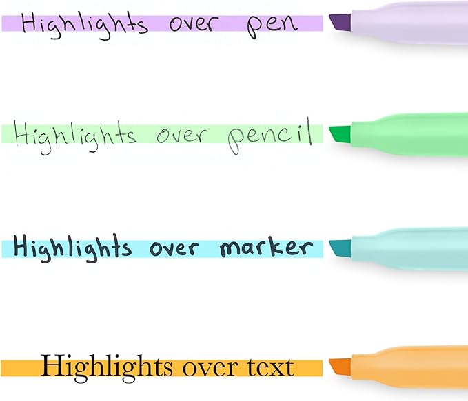 Sharpie Pocket Highlighters, Mild Pastel Colors, Assorted, Chisel Tip, 12 Count - School, Home, and Office Use, Teacher Supplies