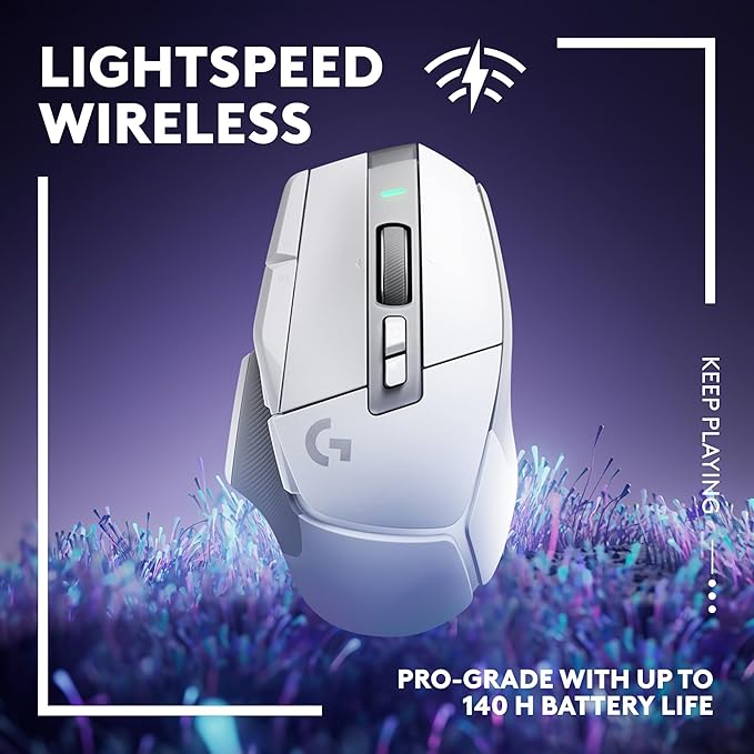 Logitech G502 X Lightspeed Wireless Gaming Mouse + Powerplay 2 Wireless Charging Mouse Pad Bundle - White