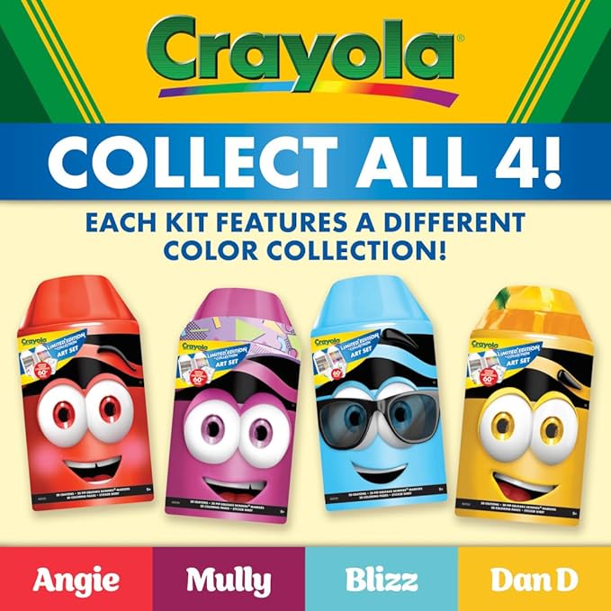 Crayola Coloring Set with Limited Edition Blue Art Case, Limited Edition Crayons, 50+ Pieces, Gifts for Kids