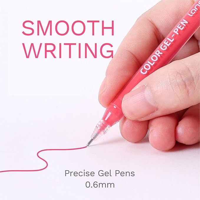 99 Colors Gel Pens for Coloring - Smooth Vibrant Colors 0.6mm Fine Point Gel Ink Pens Colored Set for Adults Artists Drawing Journaling Sketching Art Supplies