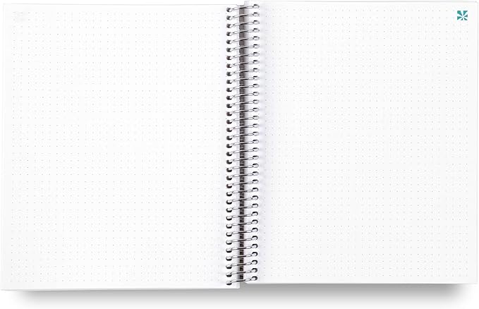 Erin Condren 8.5" X 11" Spiral Bound Dot Grid Journal Notebook - Playful Paisley, 5Mm Dot Grid, 160 Page Writing, Drawing & Art Notebook, 80Lb Thick Paper, Stickers Included