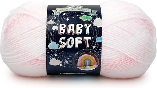 (1 Skein) Lion Brand Yarn Babysoft Baby Yarn Yarn, Parfait Print