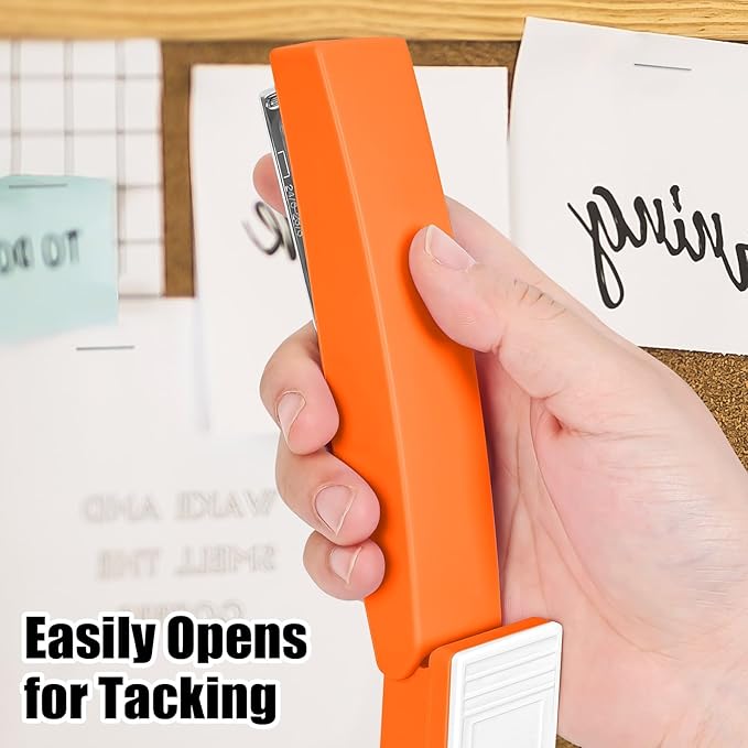 Stapler 25 Sheet Capacity with 1000 Staples and Staple Remover - Staplers for Desk, Non-Slip Office Stapler with Staples, Orange