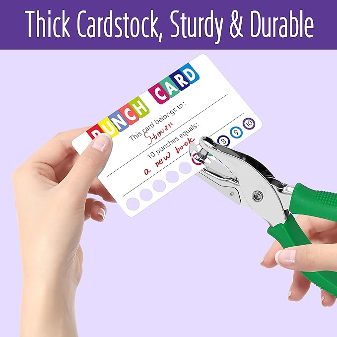 332 PCS Punch Cards, Incentive Reward Card Student Awards Loyalty Cards for Business, Classroom, Kids Behavior, Students, Teachers, 3.5” x 2”