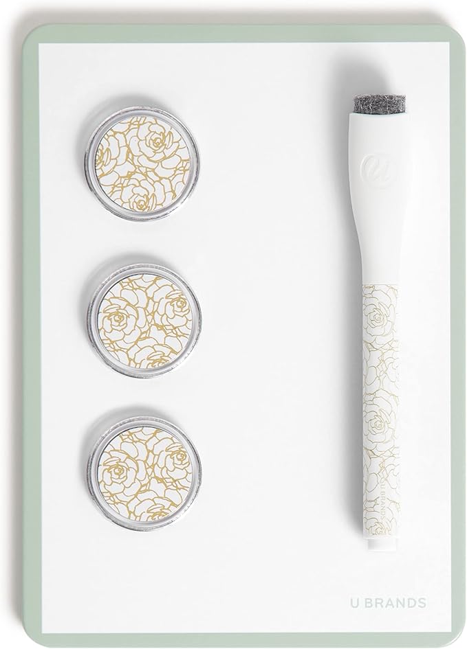 U Brands Urban Garden Locker Accessory Kit, with Magnets, Mirror, Whiteboard, Marker, Organizer, Shelf
