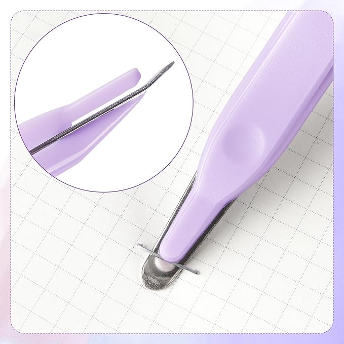 Professional Magnetic Staple Remover Puller Staples Remover Staple Removal Tool for School Office Home 4 Pack (Blue, Pink, Purple, Green)
