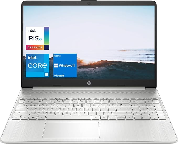 HP 15 Notebook Laptop, 15.6" FHD Display, Intel Core i5-1135G7, 24GB DDR4 RAM, 512GB PCIe NVMe SSD, Webcam, Wi-Fi, Bluetooth, Windows 11 Home, Silver