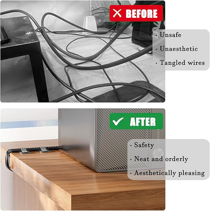 80PCS Hook and Loop Cable Straps, Cable Management Under Desk, Self Adhesive Cable Ties, Reusable Wire Organizers for Cords, Adjustable Cord Organizers for Desk, Home Office Essentials, White