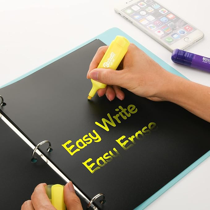 3 Ring Binder Dividers with 5-Tabs for Letter Size, 1/5 Cut, 3-Hole Punched, Write & Erase Plastic Binder Dividers Extra Durable Section Index Dividers for Binders, Pack of 20 Sets, 100 Dividers Total