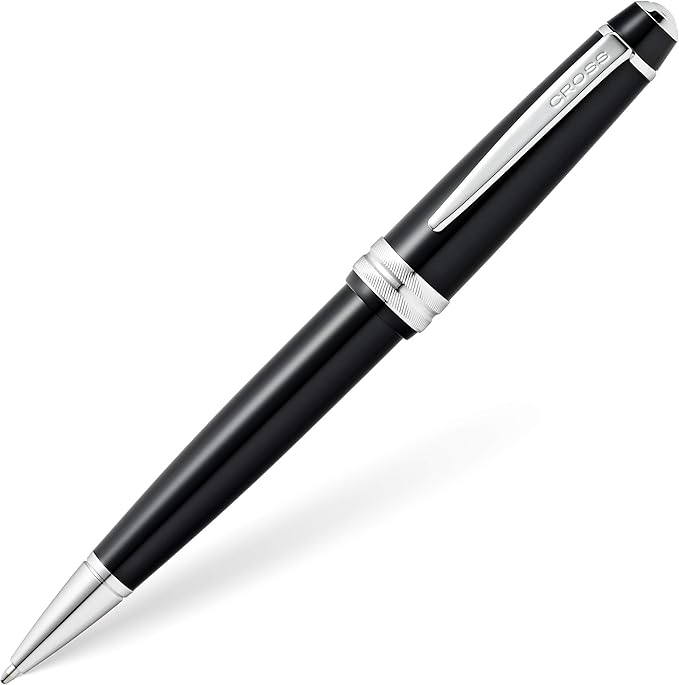 Cross Bailey Light Refillable Ballpoint Pen Presented in a Everyday Gift Box - Medium Point, Black Ink, Glossy Black