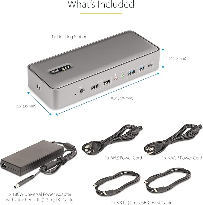 StarTech.com Dual-Laptop USB-C KVM Docking Station, Dual Monitor 4K 60Hz DisplayPort Dock, 5-Port USB Hub, GbE, 90W/45W Power Delivery to Two Laptops, Windows/Mac, 2-Host KVM Dock, TAA