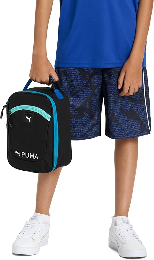 PUMA Unisex Kid's Rally Lunch Box, Black/Granite Heather, Small