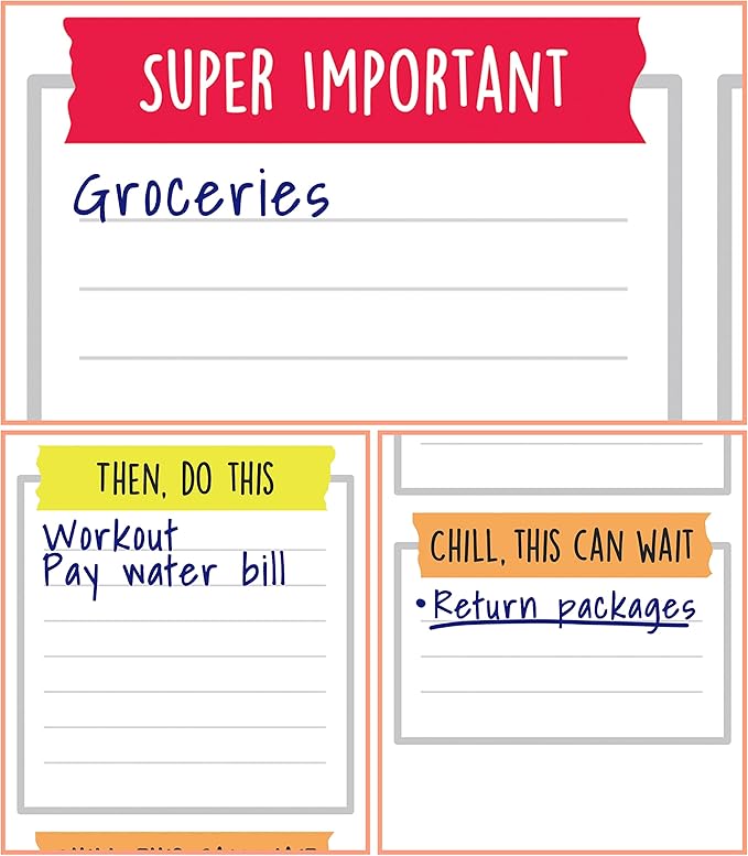 Carson Dellosa Aim High Notepad, 50 Sheet Note Pad With Lined Paper, To Do List, Checklist, Classroom Organization Stationary, Desk Accessories and Office Supplies