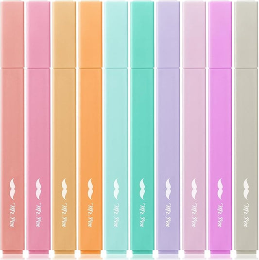 Mr. Pen- Aesthetic Highlighters, 10 Pack, Chisel Tip, Candy Colors, Cute Highlighters Assorted Colors, Cute Highlighters for School Highlighters, Highlighter Set, Pastel Highlighters