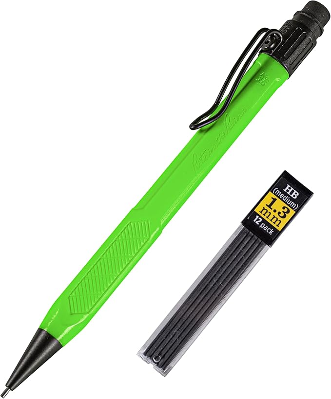 Rite in the Rain Weatherproof Mechanical Pencil, Hi-Viz Green Barrel, 1.3mm Dark Lead, 12 lead refills (No. HV15)