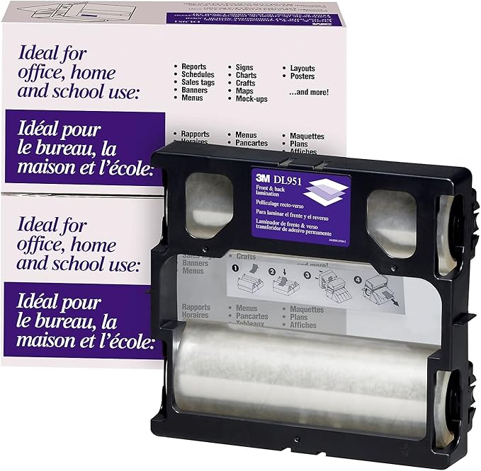Scotch Glossy Refill Roll for LS950 Heat-Free Laminating Machine 8.5" x 100 ft.