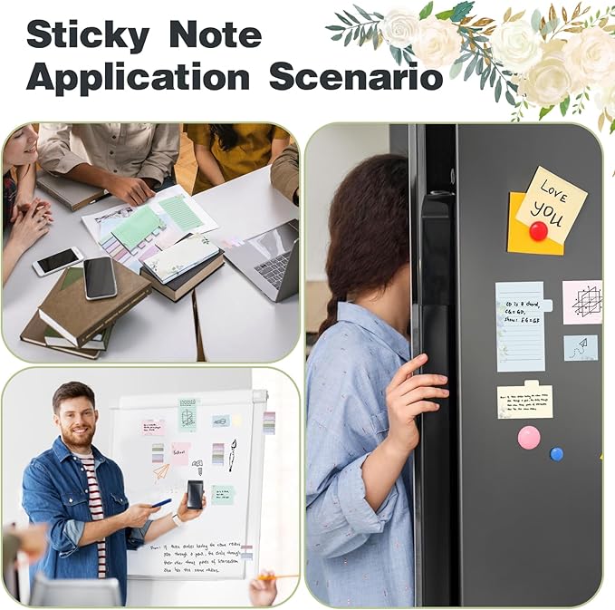 Sticky Notes Set Sticky Notes Tabs Divider Sticky Notes Planner Sticky Notes Sticky Note Dividers Tabs Book Notes Office Supplies Back to School Supplies