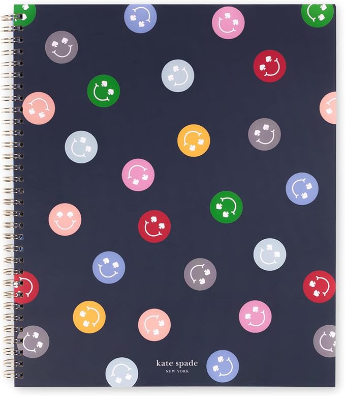 Kate Spade New York Large College Ruled Notebook, 11" x 9.5" Spiral Notebook with 160 Pages