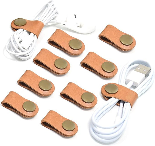 CAILLU Cord Organizer,Cord Keeper,Cable Organizer USB Holder,Cable Management,Cable Straps,Earbud case,wrap Headset Winder,Phone Earphone Clips Ties Stocking Stuffers for Women Men Gifts 10