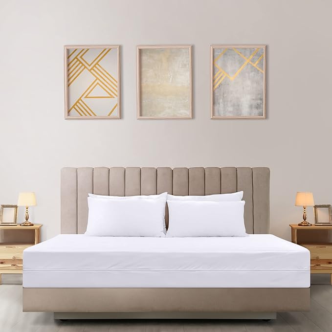 Utopia Bedding Mattress Protector Zippered King Size (Pack of 10), 100% Waterproof Bed Bug and Dust Mite Proof Mattress Encasement, Absorbent 6 Sided Mattress Cover