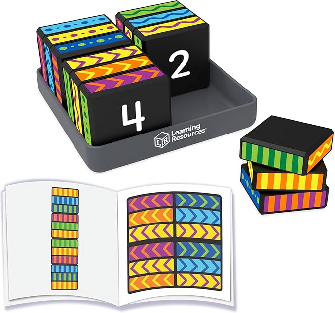 Learning Resources Brainometry Cubed, 3D Puzzle, Fidget Toys, Puzzles, Sensory Toys, Fidget Cube, Brain Games, Math Manipulatives, STEM Kits, Montessori