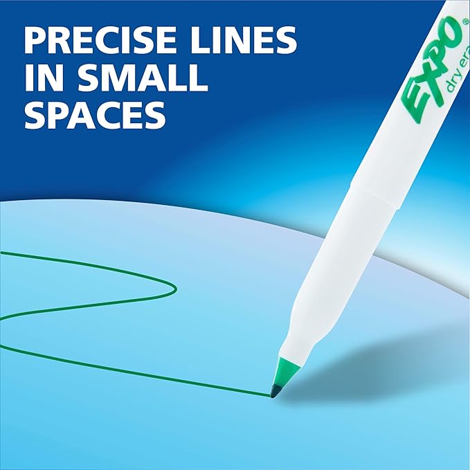 EXPO Dry Erase Markers, Low Odor Ink, Assorted Colors, Ultra Fine Tip, 36 Count - For Whiteboards, Home, Office Essentials, School, Teacher Supplies
