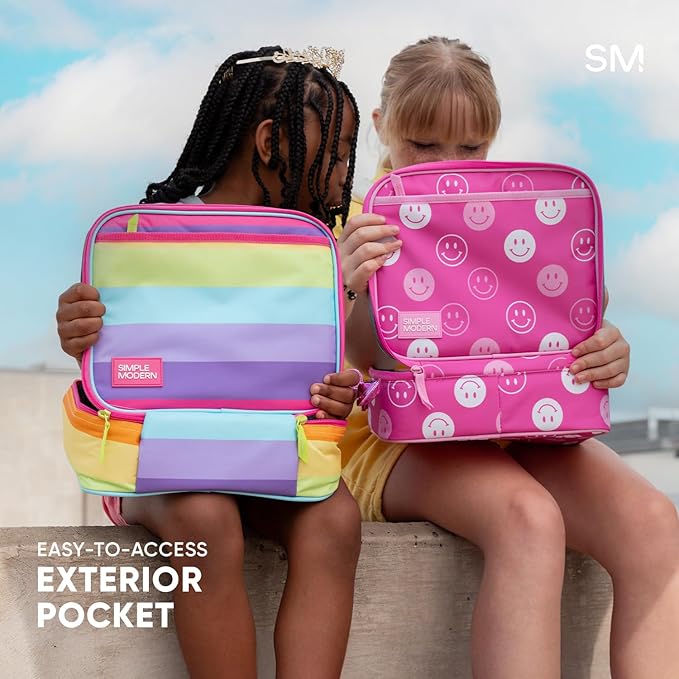 Simple Modern Minecraft Kids Lunch Box for Toddler | Reusable Insulated Bag for Girls | Meal Containers for School with Exterior and Interior Pockets | Hadley Collection | Minecraft Creeper