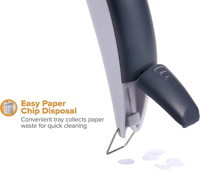 Bostitch Office EZ Squeeze One-Hole Punch, 10 Sheet Capacity, Lightweight, Gray/Blue, Pack of 3
