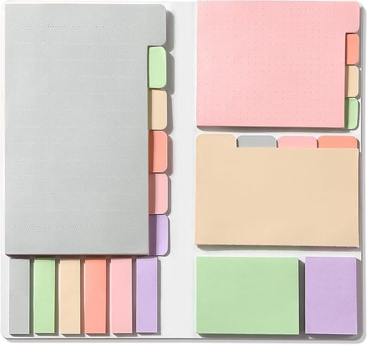 Hommie Sticky Notes Set, Divider Sticky Notes 410 Packs Planner Sticky Note Dividers Tabs for School Office Supplies, Book Notes,Bible Sticky Notes,Back to School Supplies
