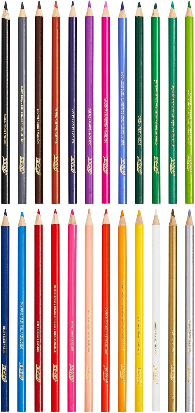 Prang Thick Core Colored Pencils, 3.3 Millimeter Cores, 7 Inch Length, Assorted Colors (22240) (Pack of 24, 576 Count Total)