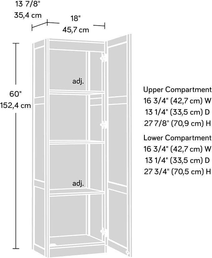 Sauder Miscellaneous Storage Cabinet/ Pantry cabinets, Highland Oak finish