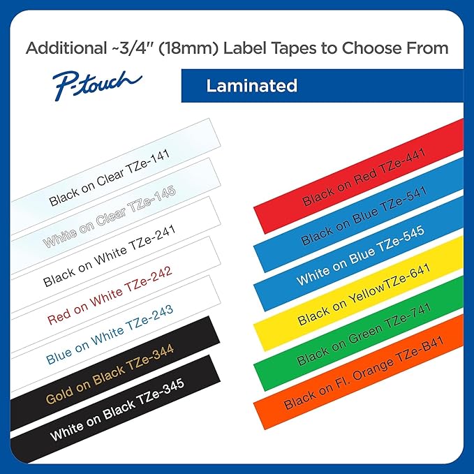 Brother(R) TZe-241 Black-On-White Tape, 0.75in. x 26.2ft., 239384-9022