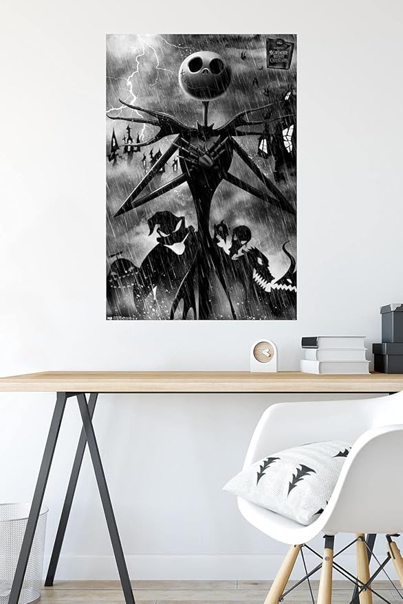 Disney Tim Burton's The Nightmare Before Christmas - Shadows Wall Poster, 34L" x 22.4W", Premium Unframed Version