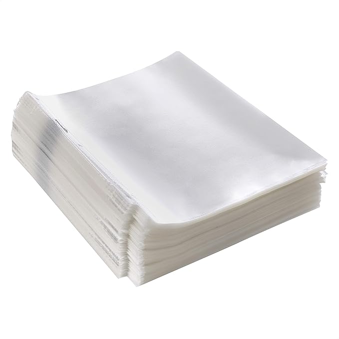 Amazon Basics Sheet Protectors for 3 Ring Binder, Non-Glare, Top Loading, Letter Size 8.5 x 11 in, Document Organizer, Pre-Punched Holes, Clear, 500-Pack