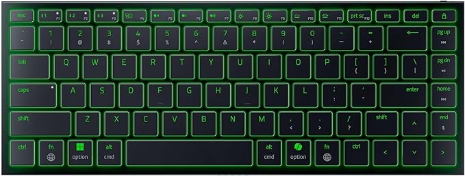 Razer Joro Portable Wireless Gaming Keyboard: Thin, Light, Compact - Chroma RGB - Low Profile Switches - Bluetooth - Long Battery Life - Snap Tap - For PC & Mac Laptops, Steam Deck, Smartphone, Tablet