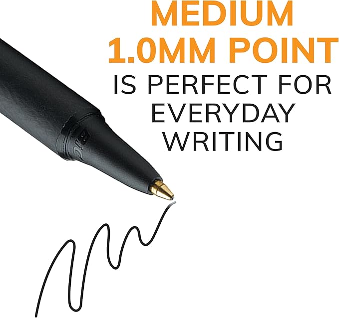 BIC Soft Feel Retractable Ballpoint Pen with 1.0 mm Medium Point and No-Slip Grip, 36-Count in Assorted Ink